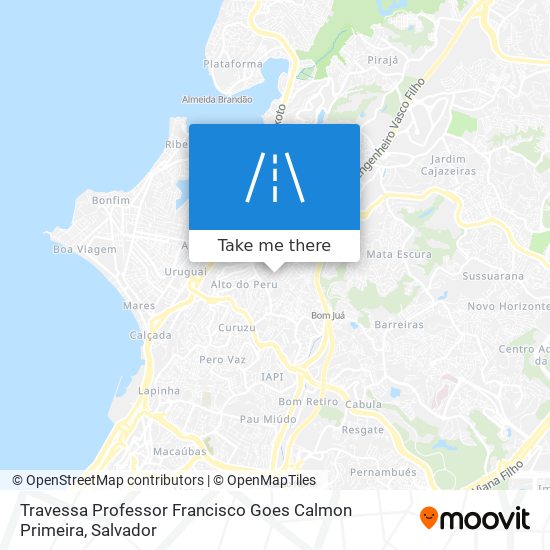 Travessa Professor Francisco Goes Calmon Primeira map