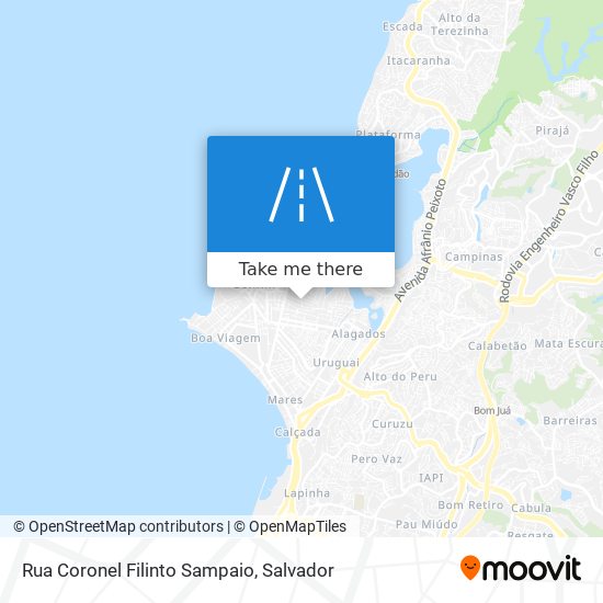 Mapa Rua Coronel Filinto Sampaio