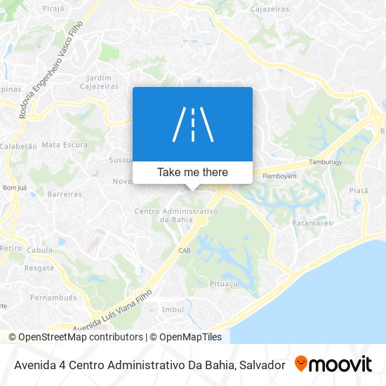 Mapa Avenida 4 Centro Administrativo Da Bahia