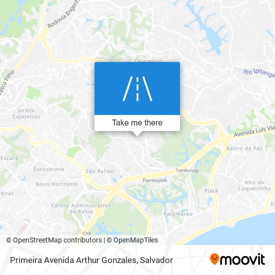 Mapa Primeira Avenida Arthur Gonzales