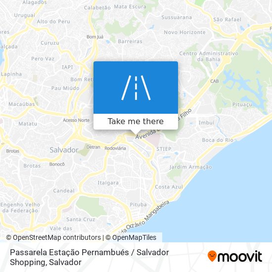 Passarela Estação Pernambués / Salvador Shopping map