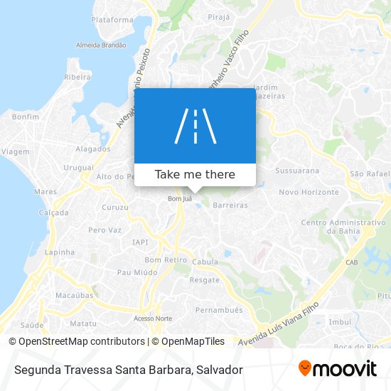 Segunda Travessa Santa Barbara map