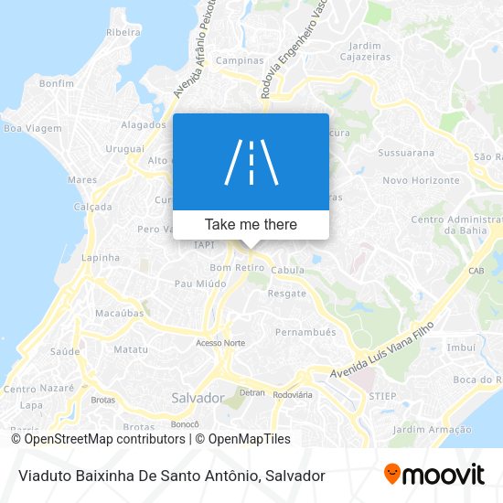 Viaduto Baixinha De Santo Antônio map