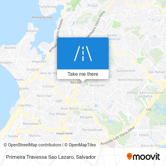 Primeira Travessa Sao Lazaro map