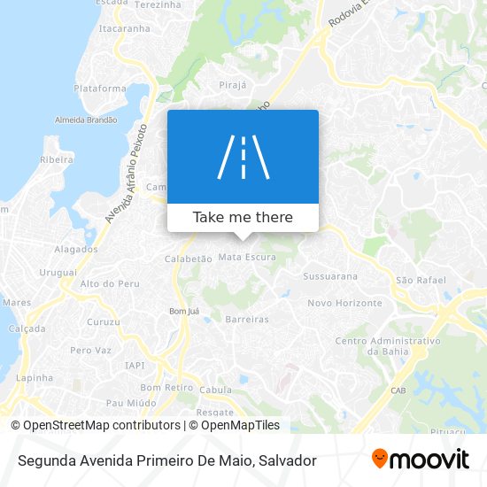 Mapa Segunda Avenida Primeiro De Maio