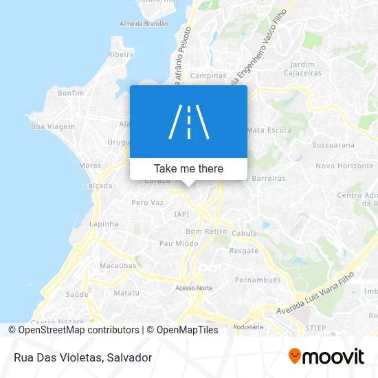 Rua Das Violetas map