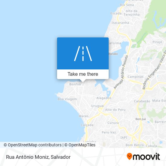 Mapa Rua Antônio Moniz