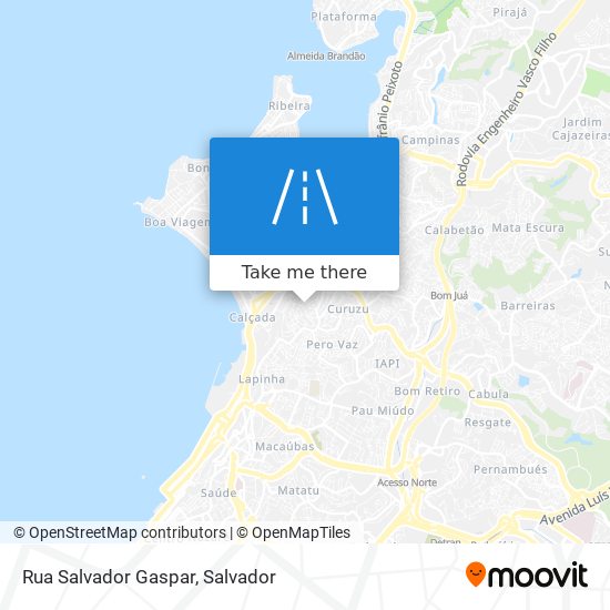 Mapa Rua Salvador Gaspar