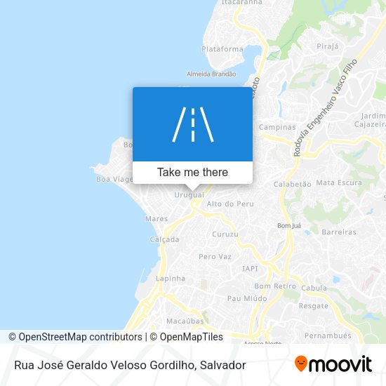 Rua José Geraldo Veloso Gordilho map