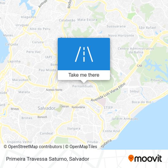 Primeira Travessa Saturno map