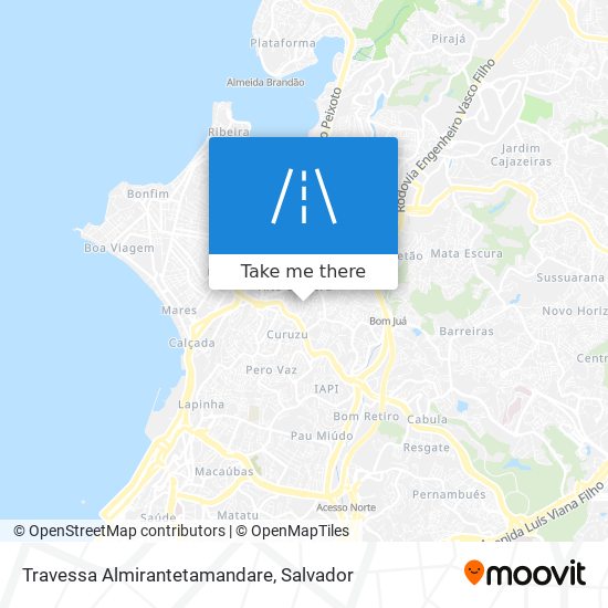 Mapa Travessa Almirantetamandare