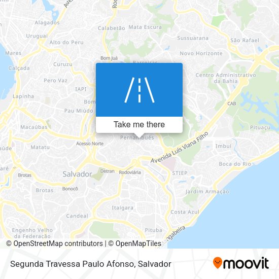 Segunda Travessa Paulo Afonso map