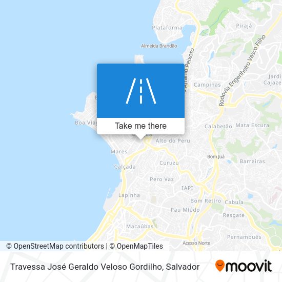 Travessa José Geraldo Veloso Gordilho map