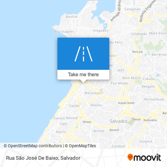 Rua São José De Baixo map