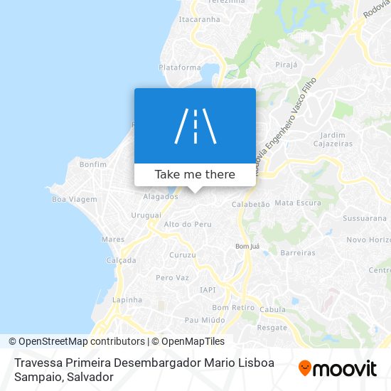 Mapa Travessa Primeira Desembargador Mario Lisboa Sampaio