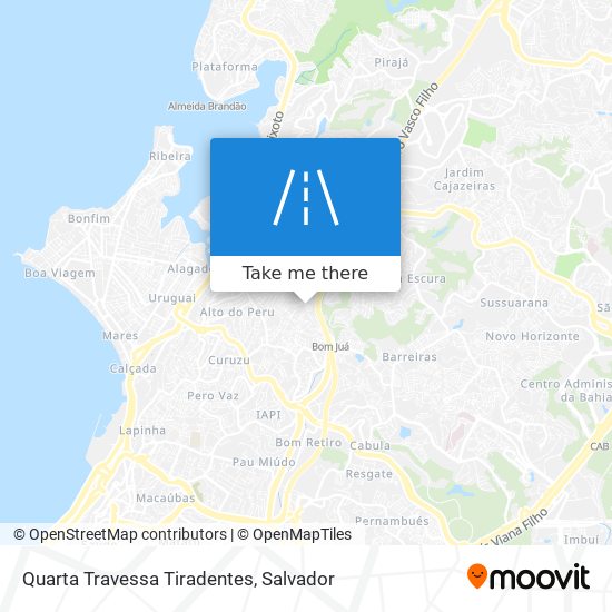 Quarta Travessa Tiradentes map