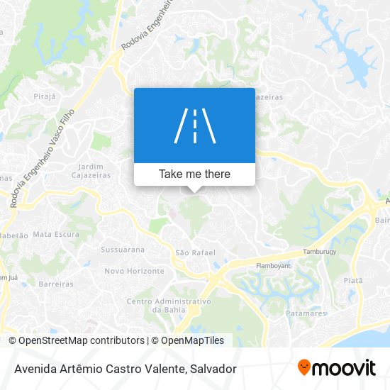 Mapa Avenida Artêmio Castro Valente