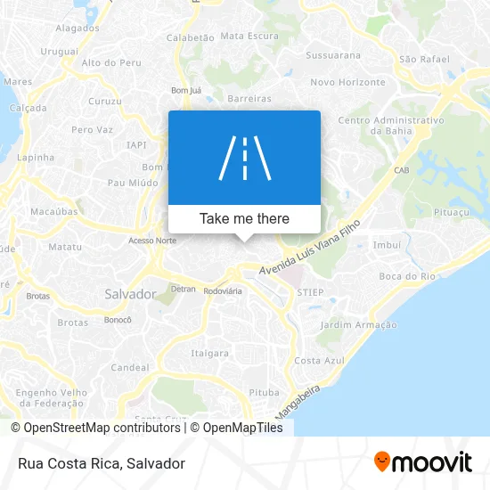 Rua Costa Rica map