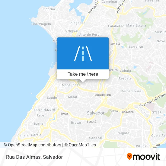 Rua Das Almas map
