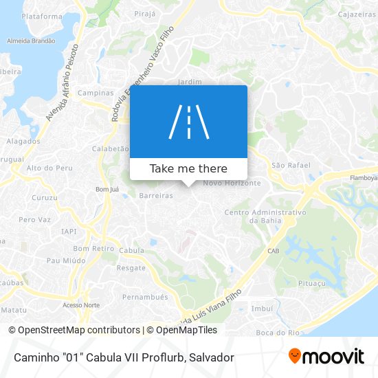 Caminho "01" Cabula VII Proflurb map
