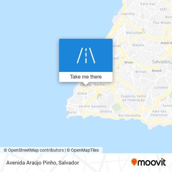 Mapa Avenida Araújo Pinho