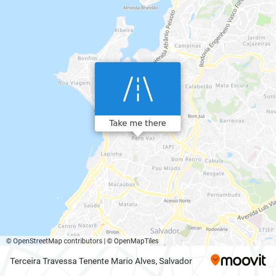 Mapa Terceira Travessa Tenente Mario Alves