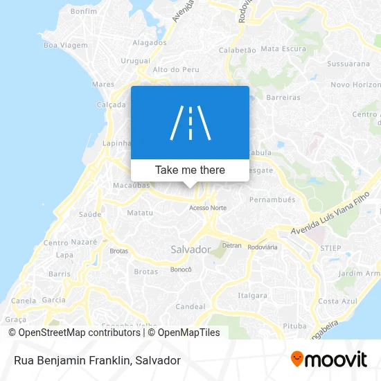 Rua Benjamin Franklin map