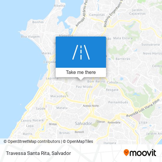 Mapa Travessa Santa Rita