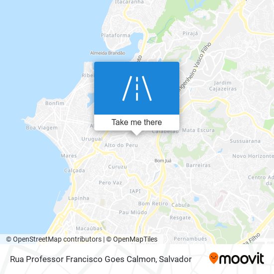 Rua Professor Francisco Goes Calmon map