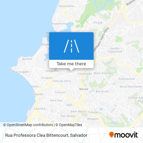 Mapa Rua Professora Clea Bittencourt