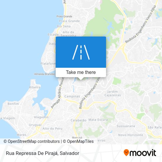 Rua Repressa De Pirajá map