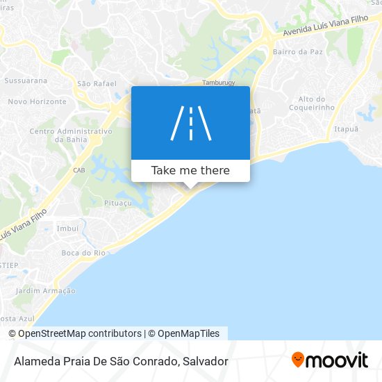 Mapa Alameda Praia De São Conrado