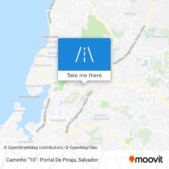 Caminho "10"- Portal De Piraja map