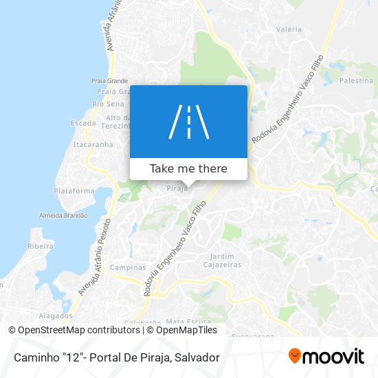 Caminho "12"- Portal De Piraja map