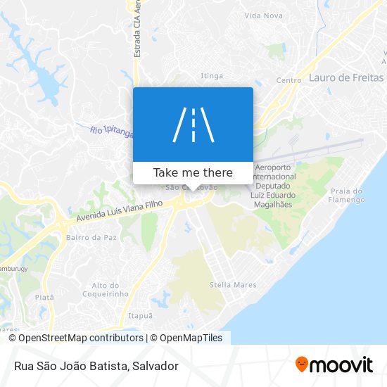 Mapa Rua São João Batista