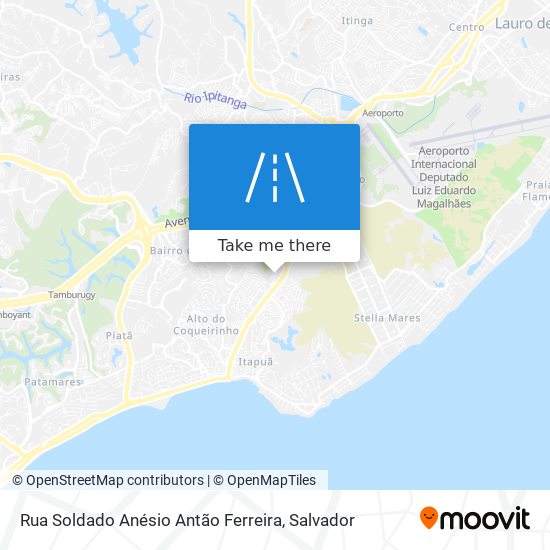 Mapa Rua Soldado Anésio Antão Ferreira