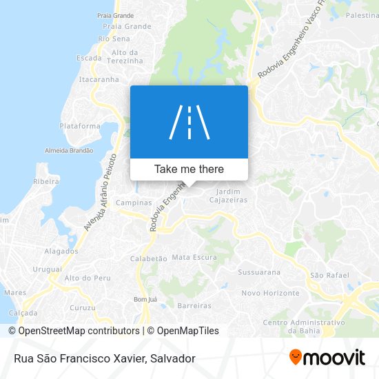 Rua São Francisco Xavier map