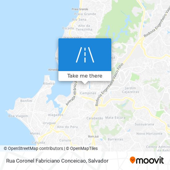 Mapa Rua Coronel Fabriciano Conceicao