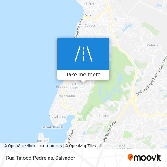 Mapa Rua Tinoco Pedreina