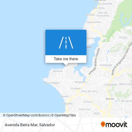 Mapa Avenida Beira Mar