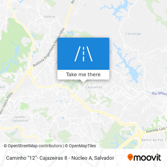 Caminho "12"- Cajazeiras 8 - Núcleo A map