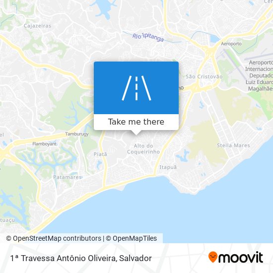 Mapa 1ª Travessa Antônio Oliveira