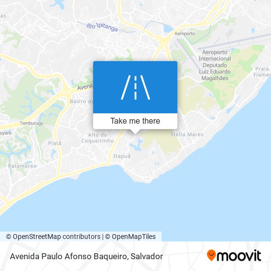 Mapa Avenida Paulo Afonso Baqueiro