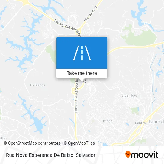 Rua Nova Esperanca De Baixo map