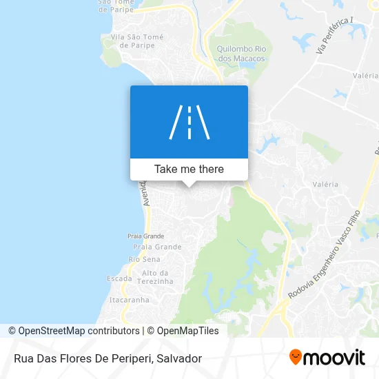 Rua Das Flores De Periperi map