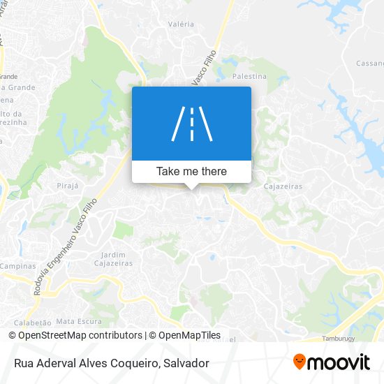 Mapa Rua Aderval Alves Coqueiro