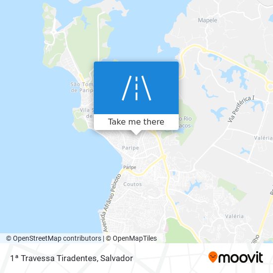 Mapa 1ª Travessa Tiradentes