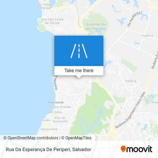 Rua Da Esperança De Periperi map