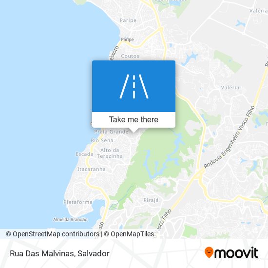 Mapa Rua Das Malvinas