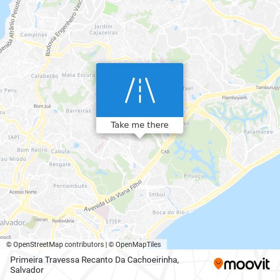 Primeira Travessa Recanto Da Cachoeirinha map